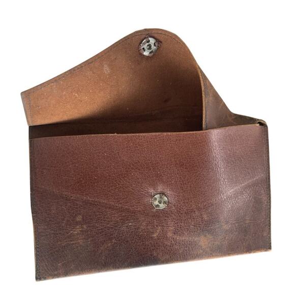 Antique 19th Century leather GENTLEMANS WALLET signed 1828 - Picture 4 of 12